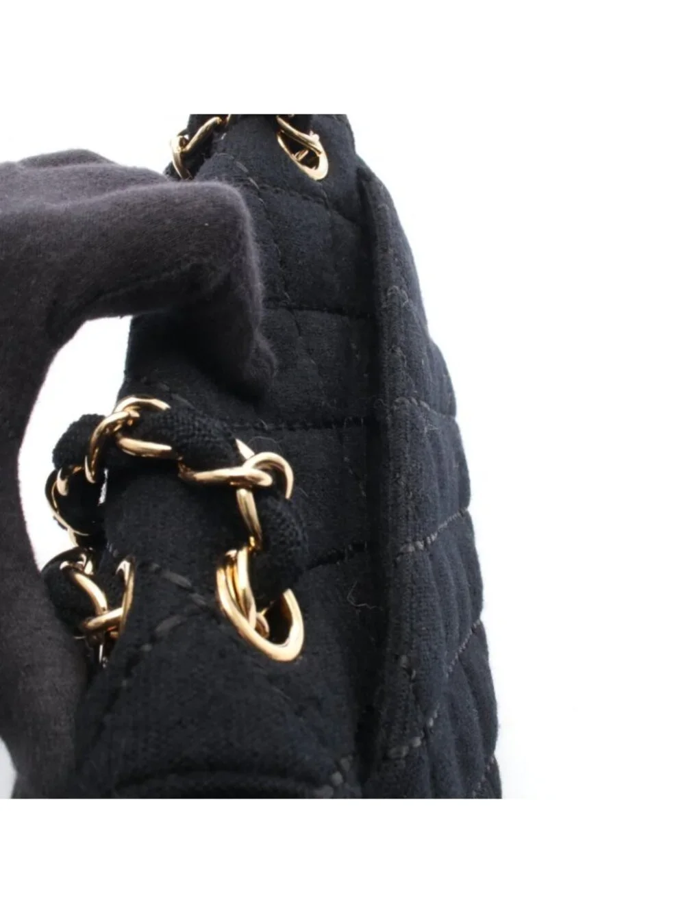 Chanel Handbag Wild Stitch Black Chain